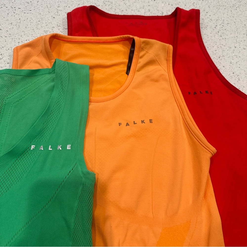 FALKE Women's Tops XS/S Sleeveless Logo Activewear Ultralight Shaping - Lot of 3